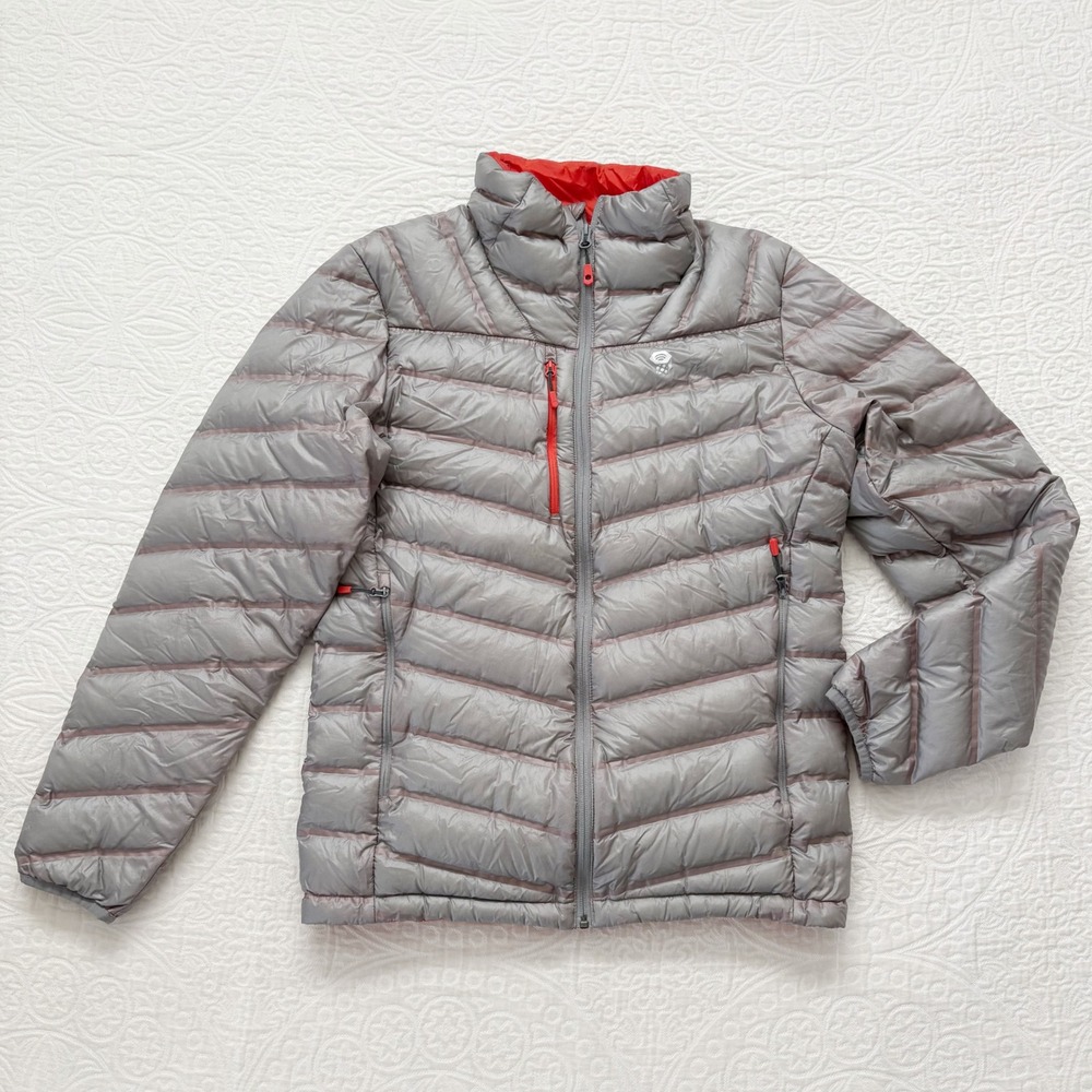 Mountain‎ Hardwear Men's StretchDown RS Jacket, Grey / Orange Sz S